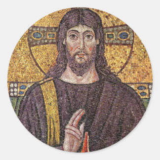 Sticker Rond Jesus Mosaic