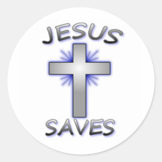 Sticker Rond Jésus sauve