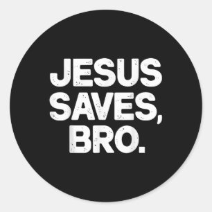 Sticker Rond Jésus sauve Bro Christian