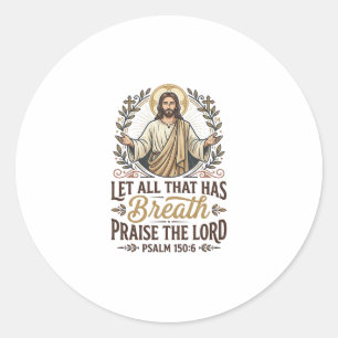 Sticker Rond Jésus T-shirt graphique de culte acoustique Indie 