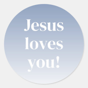 Sticker Rond Jésus t'aime ! N'importe quelle couleur ombre
