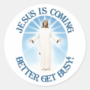 Sticker Rond Jésus vient
