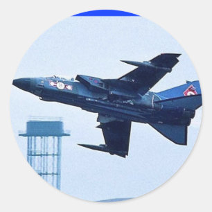 Sticker Rond jet bleu britannique