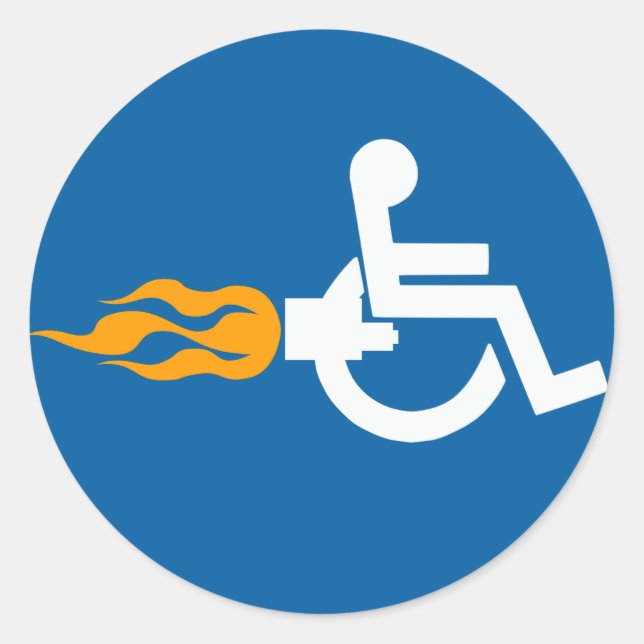 Sticker Rond Jet fauteuil roulant (Devant)