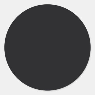 Sticker Rond Jet noir couleur solide