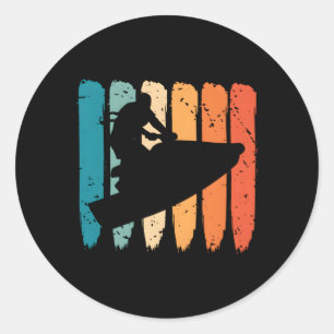 Sticker Rond Jet Ski nautique Jet Skier Jetski Jet Ski