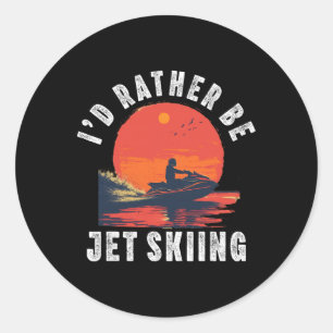 Sticker Rond Jet Ski pour hommes femmes Papa garçon conducteur