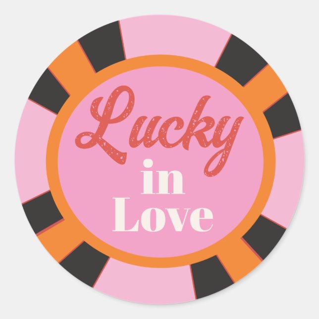 Sticker Rond Jeton de poker Las Vegas Mod (Devant)