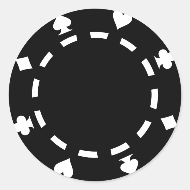 Sticker Rond Jetons de poker (Devant)