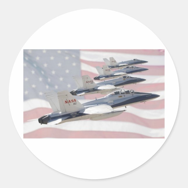 Sticker Rond Jets patriotiques (Devant)