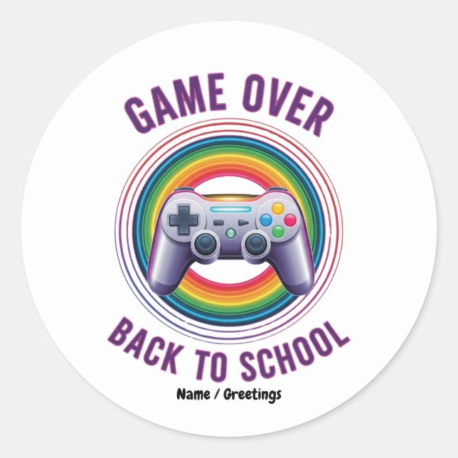 Sticker Rond Jeu amusant sur contrôleur enseignant KIds niveau  (Devant)