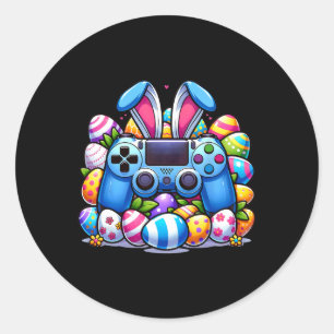 Sticker Rond Jeu Bunny Oeufs Costume Pâques Jours Garçons Enfan