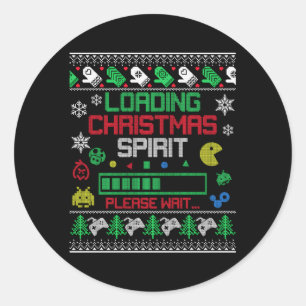 Sticker Rond Jeu Chargement Esprit Pour Gamer laid