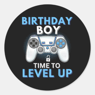 Sticker Rond Jeu d'Anniversaire Jeu d'Anniversaire Joueur 8