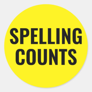 Sticker Rond Jeu d'autocollants ronds "Compteurs d'orthographe"