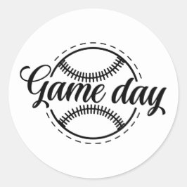 Sticker Rond jeu de baseball jeux journée art