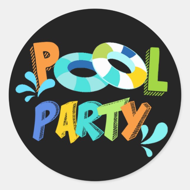 Sticker Rond Jeu de billard Jour d'anniversaire Merci préféré (Devant)