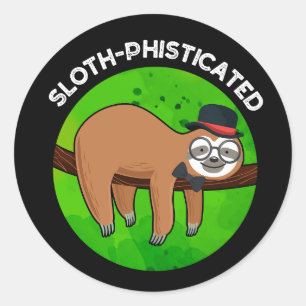 Sticker Rond Jeu de fentes animal amusant avec fentes