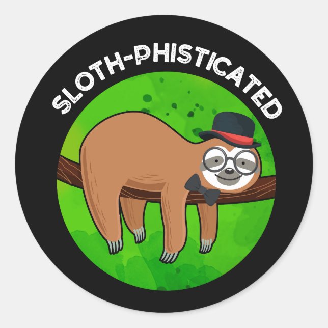 Sticker Rond Jeu de fentes animal amusant avec fentes (Devant)