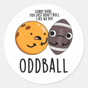 Sticker Rond Jeu De Football Amusant