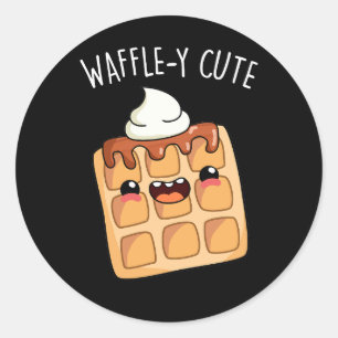 Sticker Rond Jeu de gaufre amusant