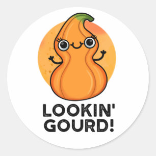 Sticker Rond Jeu de légumes amusant à regarder