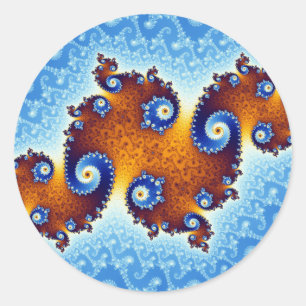 Sticker Rond Jeu de Mandelbrot de Julia Island