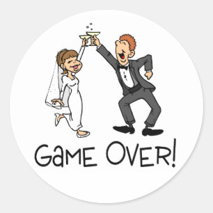 Sticker Rond Jeu de mariée et de chambre