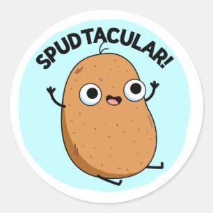 Sticker Rond Jeu de pomme de terre amusant