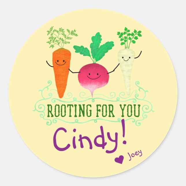 Sticker Rond Jeu de racine positif - Racine pour vous (Devant)