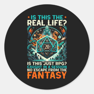 Sticker Rond Jeu de rôle Rpg Master D20 Tabletop Drôle Rp