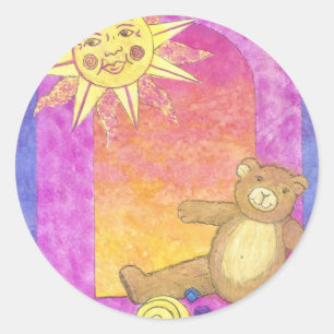 Sticker Rond Jeu de soleil Teddy Bear
