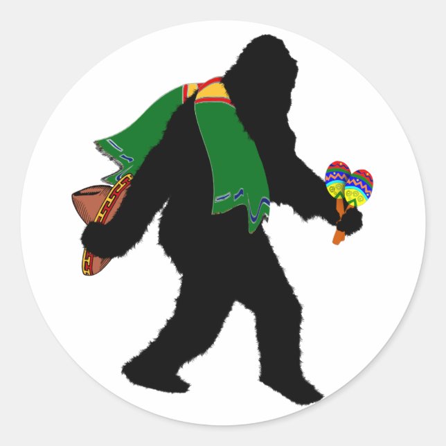 Sticker Rond Jeu de Squatching avec Serape (Devant)