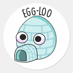 Sticker Rond Jeu d'Oeufs Drôle de loo