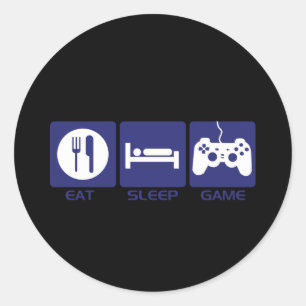 Sticker Rond Jeu Dormir