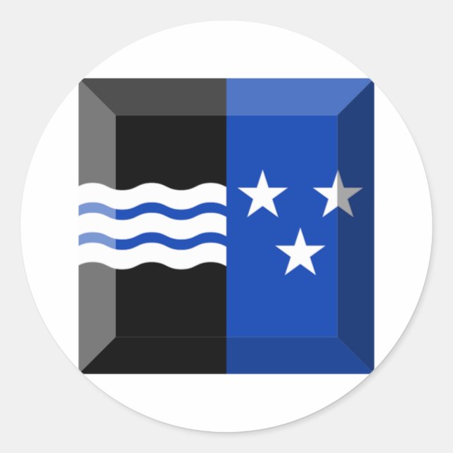 Sticker Rond Jeu du Drapeau d'Argovie (Devant)