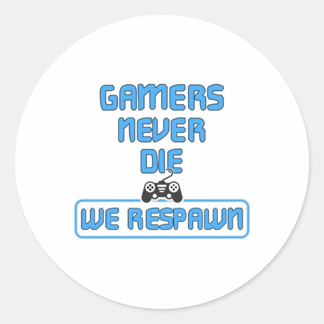 Sticker Rond Jeu Jeu Joueur Vidéo Jeu Console Idée cadeau (Devant)