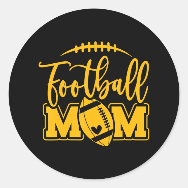 Sticker Rond Jeu Jour Bleu et Jaune Lycée Football (Devant)