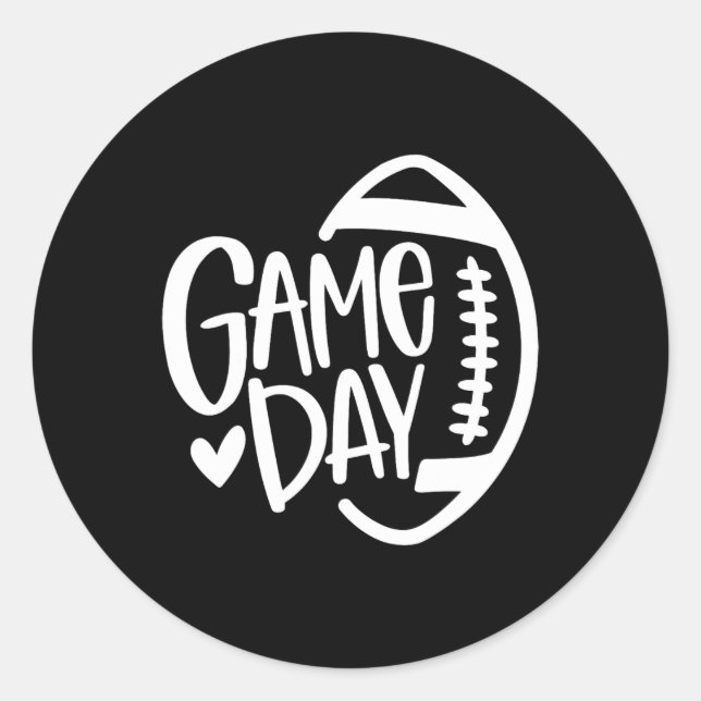 Sticker Rond Jeu Jour Football Saison Drôle Hommes Femmes Équip (Devant)