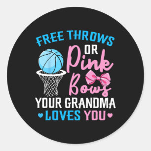 Sticker Rond Jeu libre ou les vaches roses Grand-mère vous aime