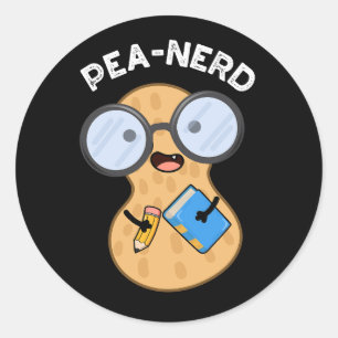 Sticker Rond Jeu Nerd de cacahuètes nerd