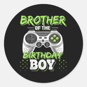 Sticker Rond Jeu Vidéo Correspondant Anniversaire Frère De L'An