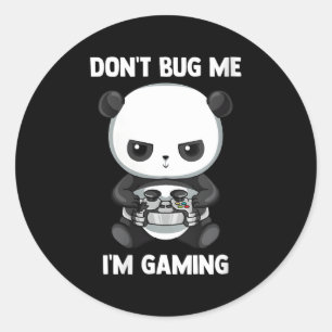 Sticker Rond Jeu vidéo Jeux Panda Jeux vidéo Panda