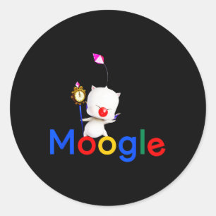 Sticker Rond Jeu vidéo Kawaii Moogle Kupo Gamer