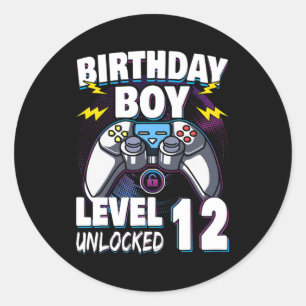 Sticker Rond Jeu vidéo non bloqué 12th