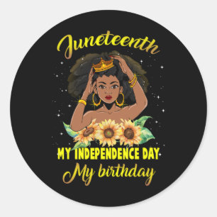 Sticker Rond Jeudi Mon Fête de l'Indépendance Mon Anniversaire