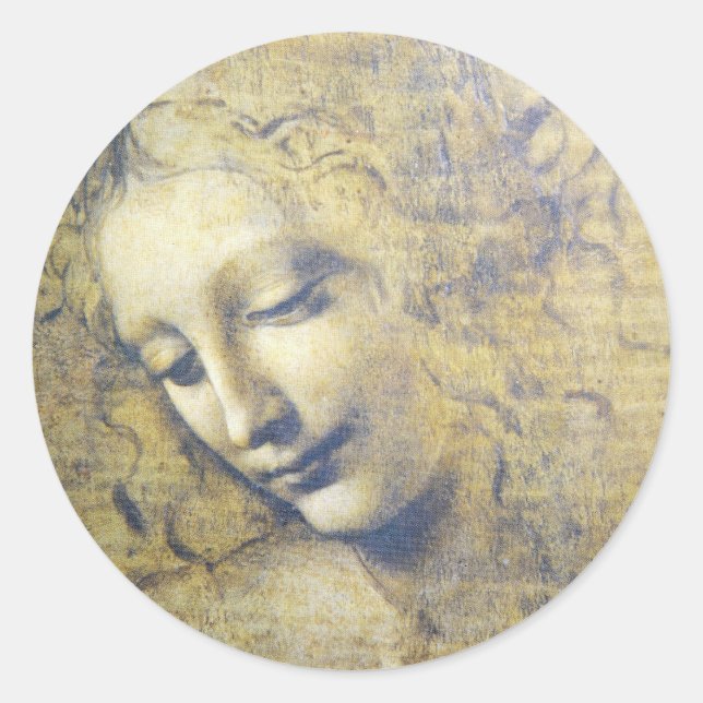 Sticker Rond jeune femme 2 (Devant)