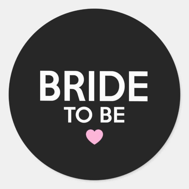 Sticker Rond Jeune mariée à être copie (Devant)