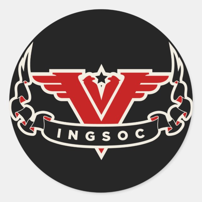Sticker Rond Jeux d'autocollants INGSOC (Devant)