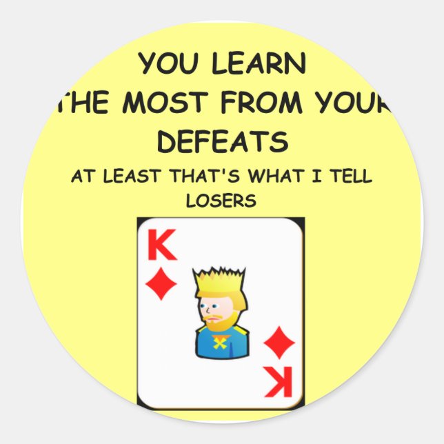 Sticker Rond Jeux de cartes (Devant)